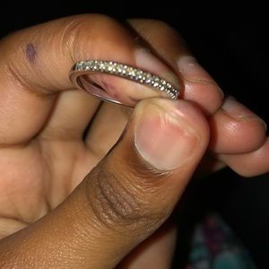 Diamond loop earrings